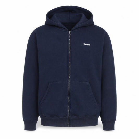 Slazenger Men's Blue Full Zip Hooded Fleece Jacket Size M