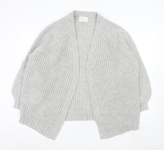 Next Women’s Grey Chunky Knit Open Cardigan M