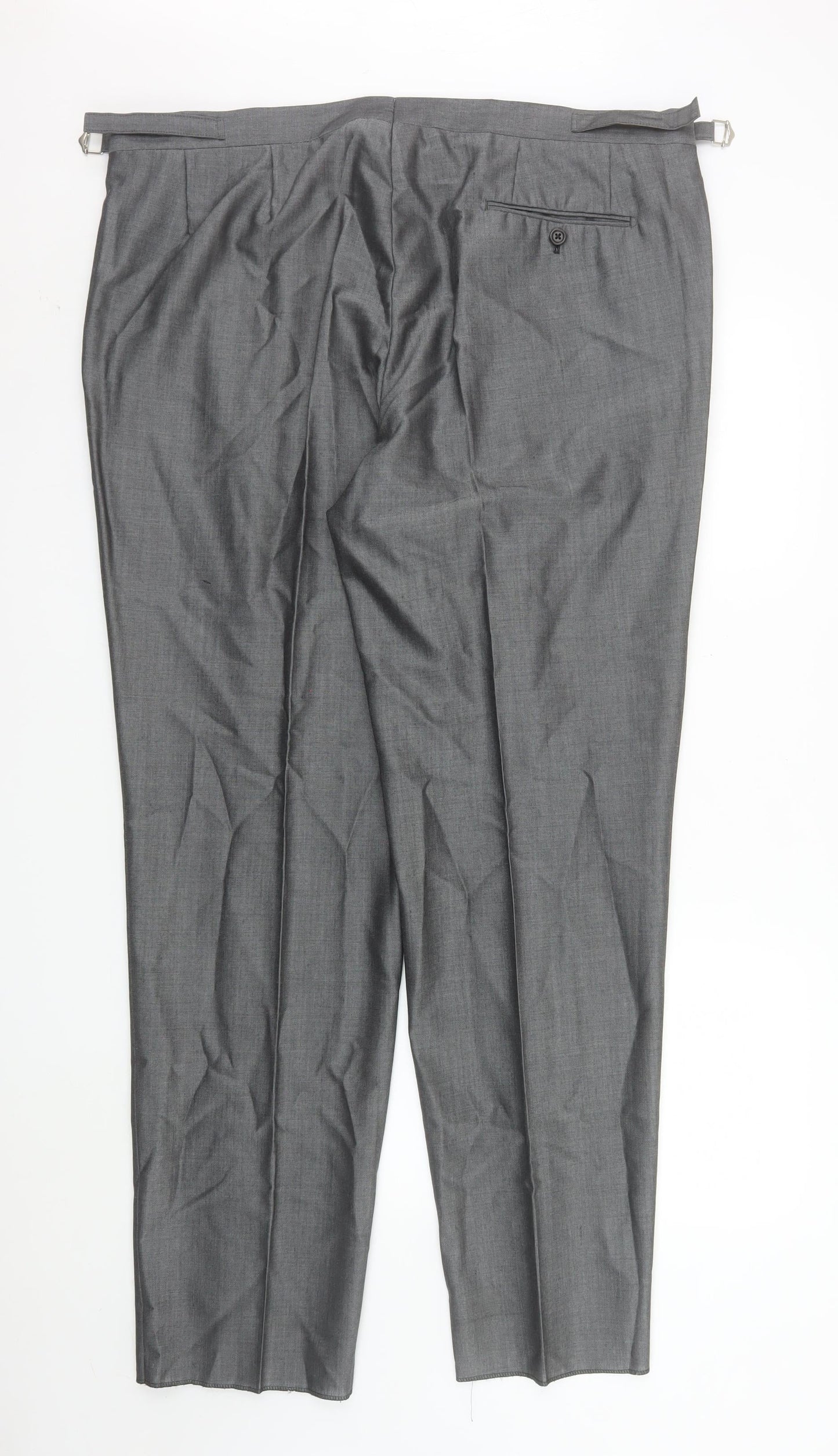 Torre Cerimonia Men's Grey Wool Blend Dress Trousers 42L Formal Pants
