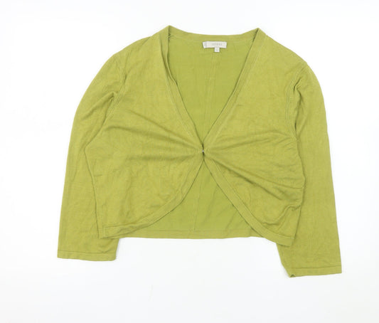 Hobbs Women Green Cardigan XL Long Sleeve Lightweight V-Neck