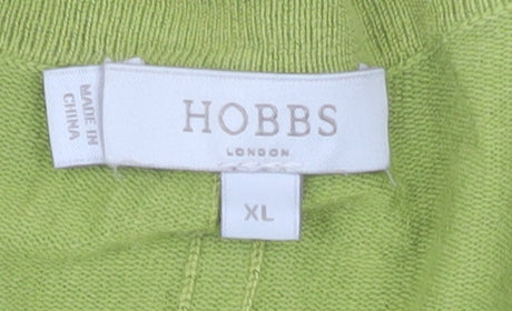 Hobbs Women Green Cardigan XL Long Sleeve Lightweight V-Neck
