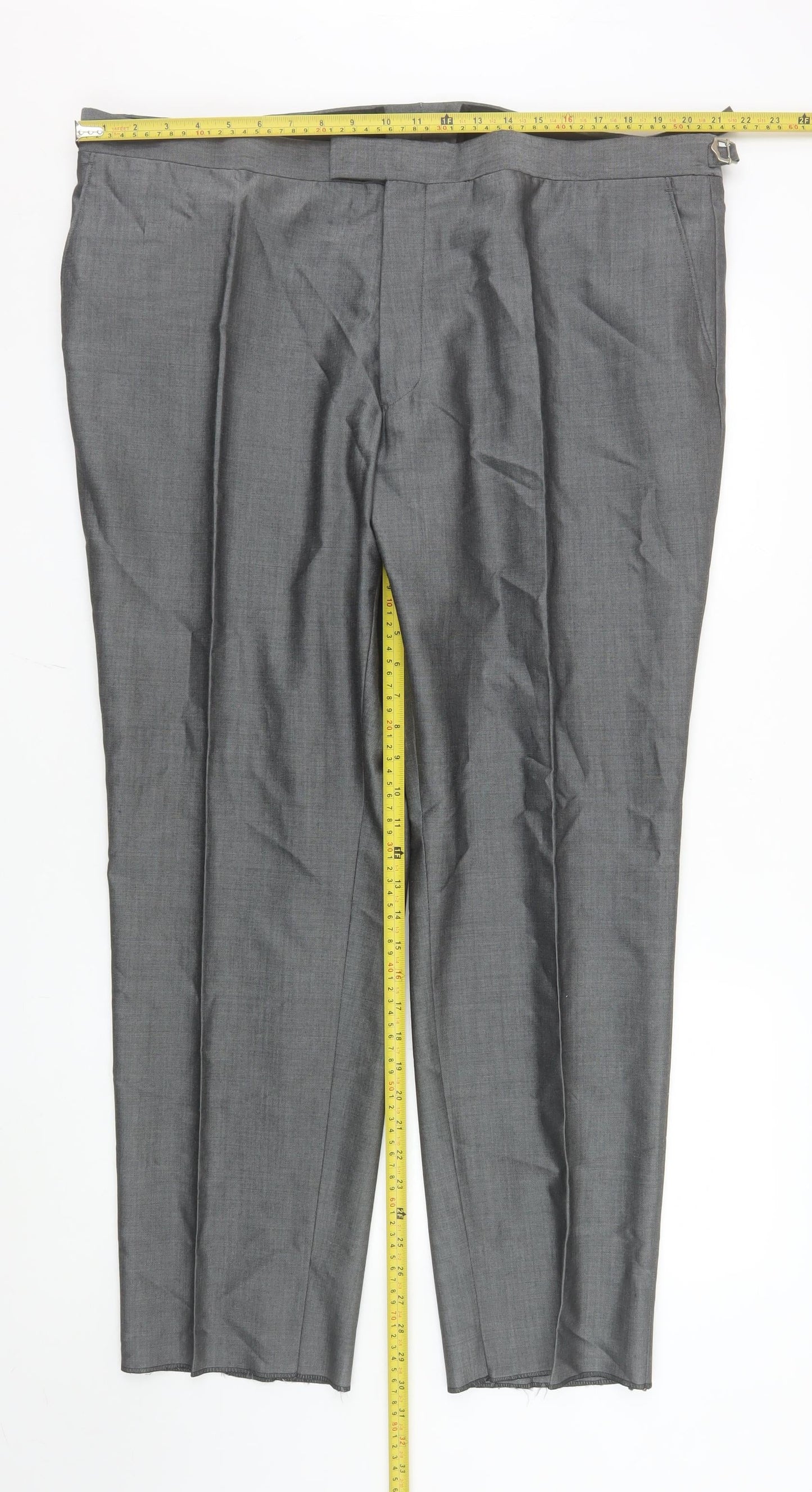 Torre Cerimonia Men's Grey Wool Blend Dress Pants Size 44S