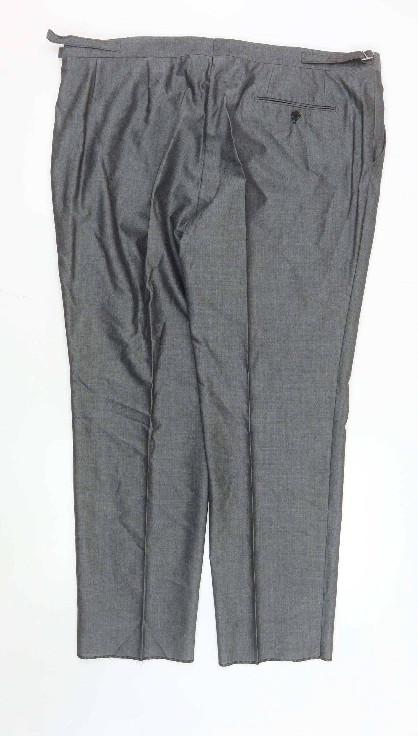 Torre Cerimonia Men's Grey Wool Blend Dress Pants Size 44S