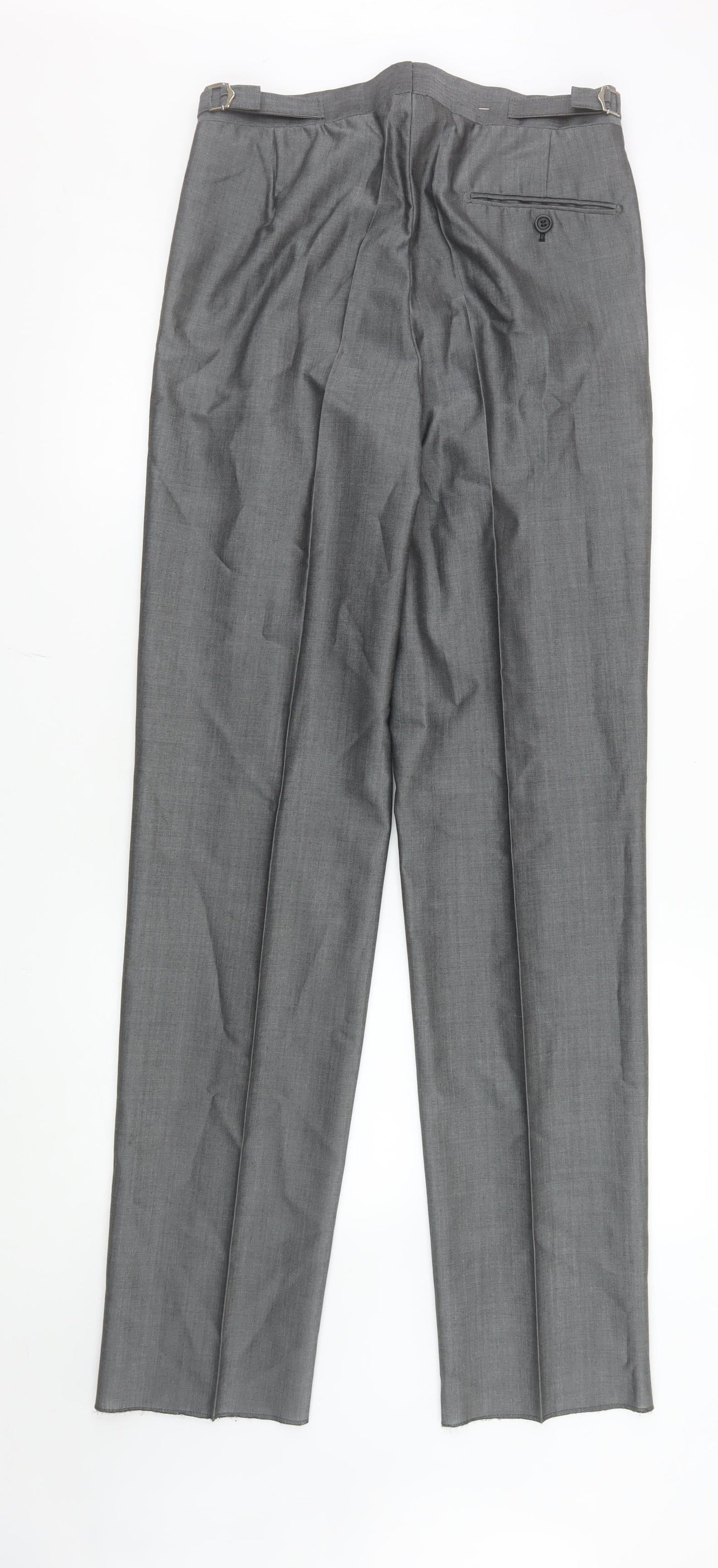 Torre Cerimonia Men's Grey Dress Pants 30.XL Classic Fit Wool Blend