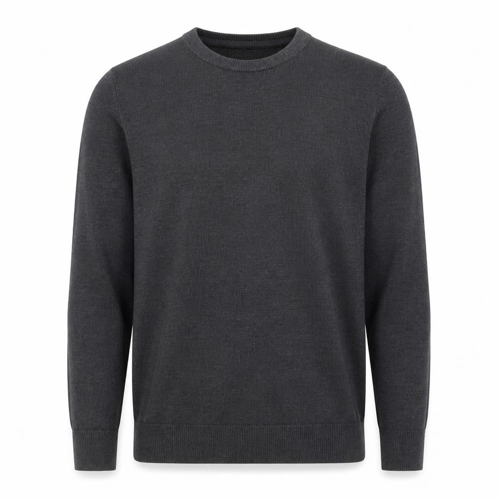 Easy Men’s Grey Acrylic Crew Neck Pullover Jumper L