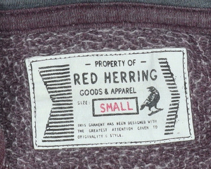 Brand and care label for Red Herring Men's Small Multicoloured Full Zip Hoodie Jacket