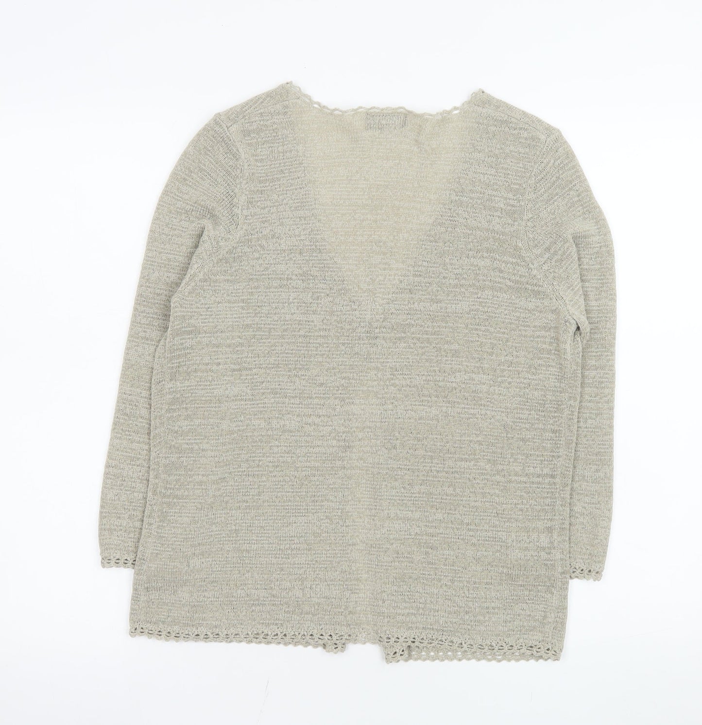 Florence & Fred Women Beige Knit Long Sleeve Cardigan Size 12