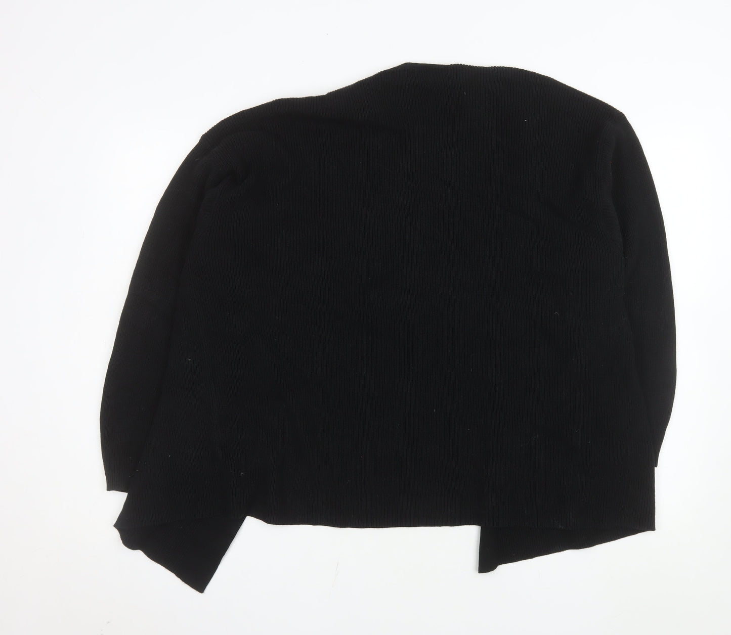 Marks and Spencer Women's Black Knit Cardigan L Relaxed Fit