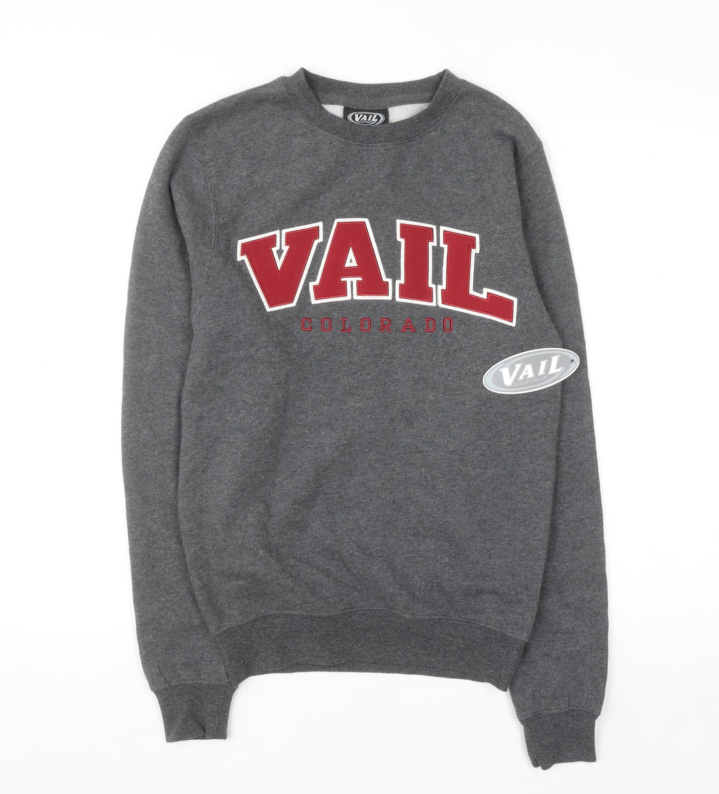 Vail Resort Wear Men's Grey Pullover Sweatshirt XS
