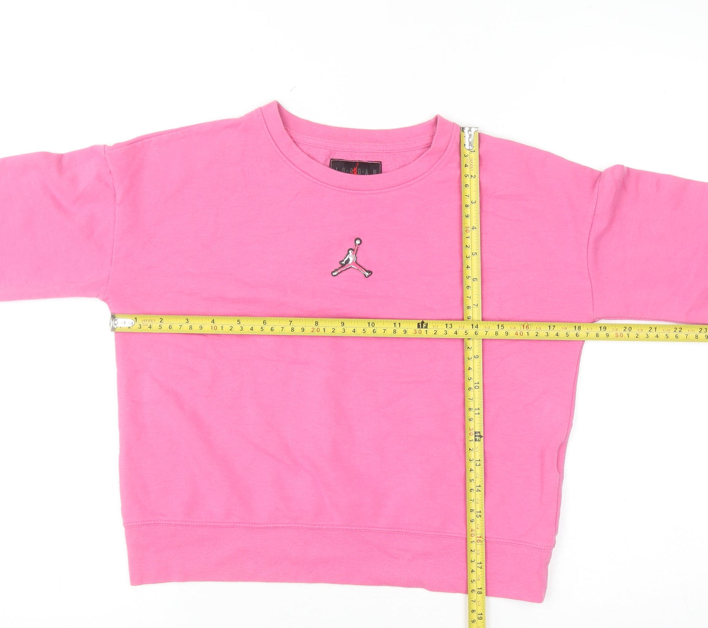 Jordan Girls Pink Crew Neck Pullover Sweatshirt 10-12 Years