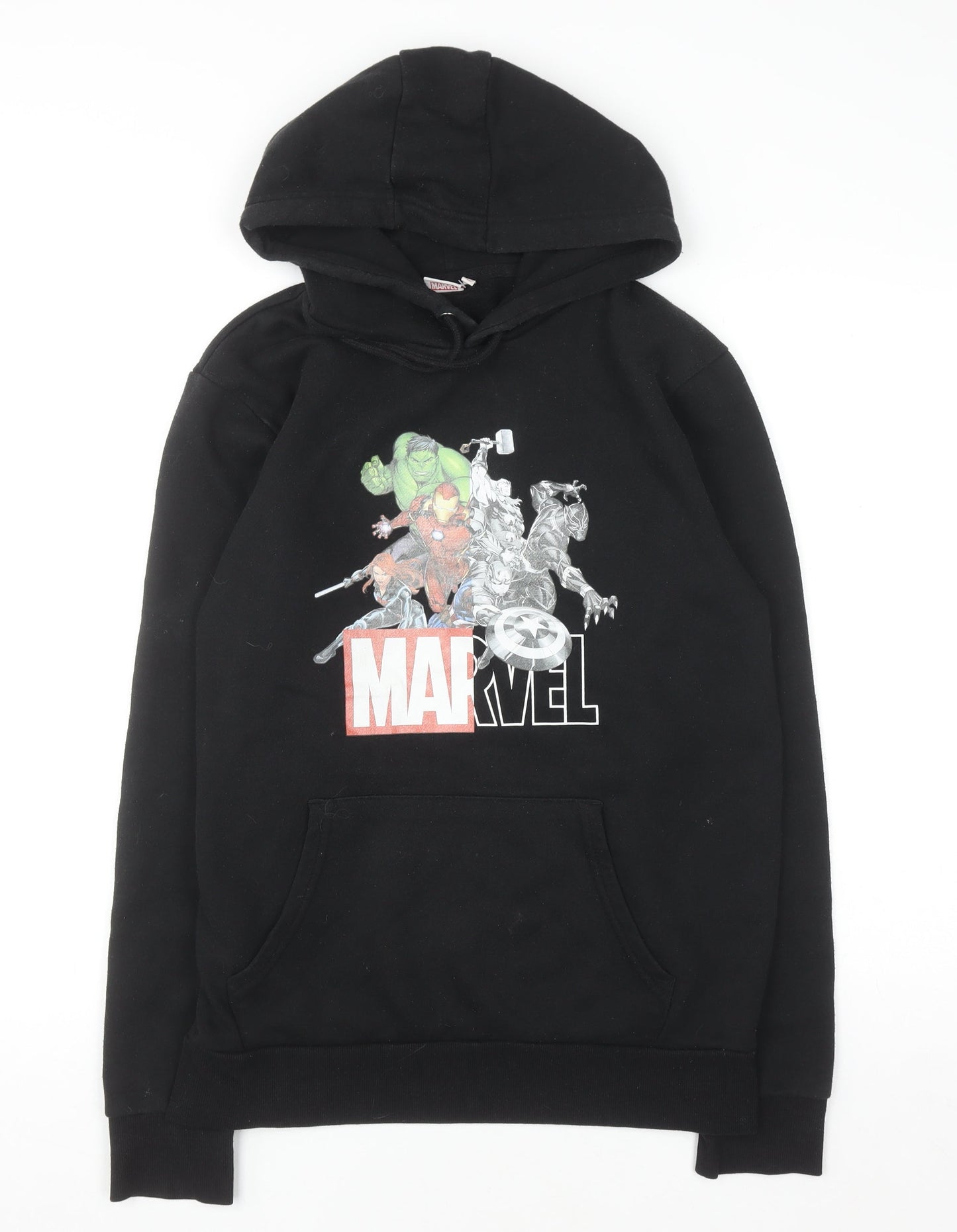 Marvel Men's Black Pullover Hoodie M Avengers Graphic Fleece