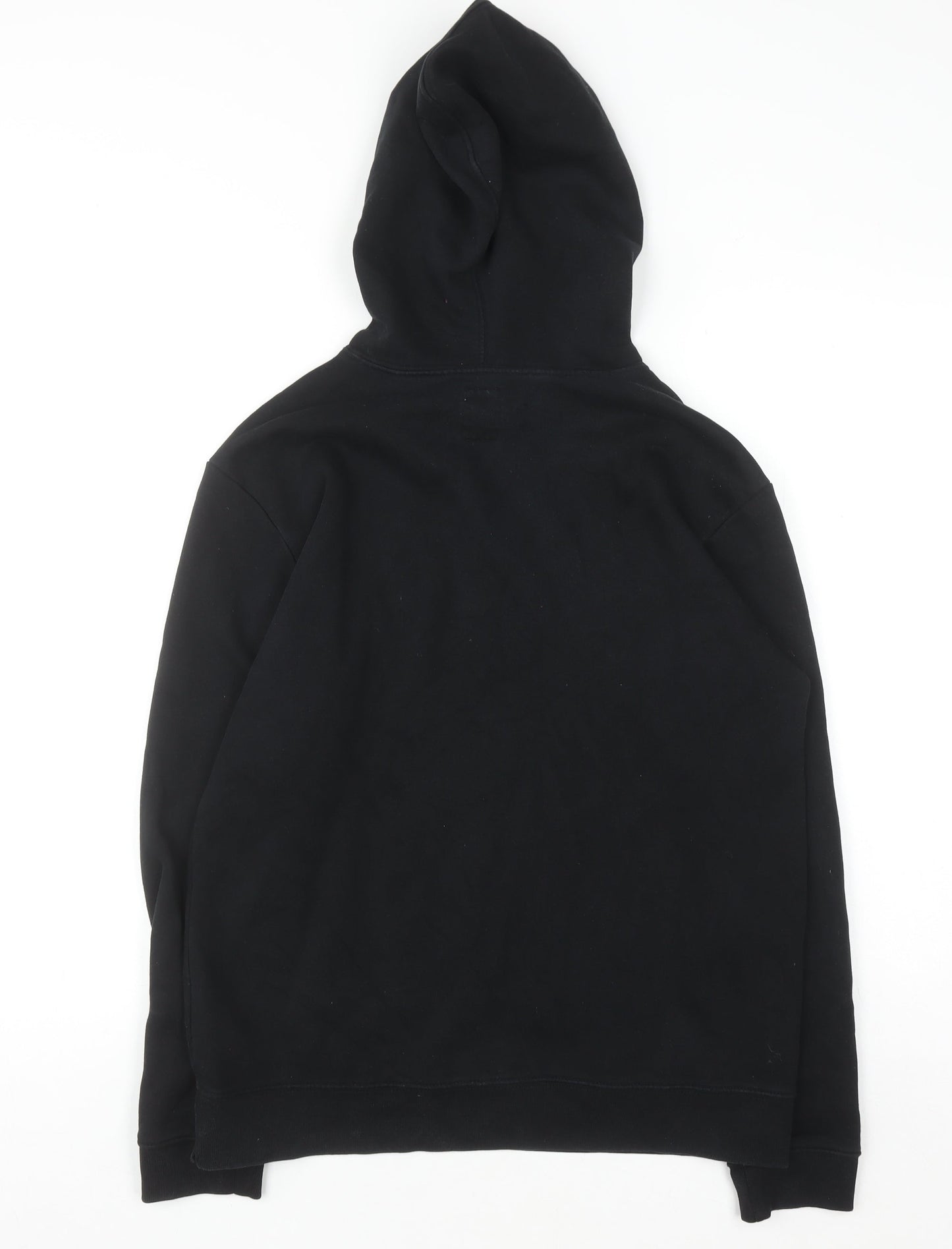 GAP Womens Black XS Pullover Hoodie Cotton Blend Logo Sweatshirt