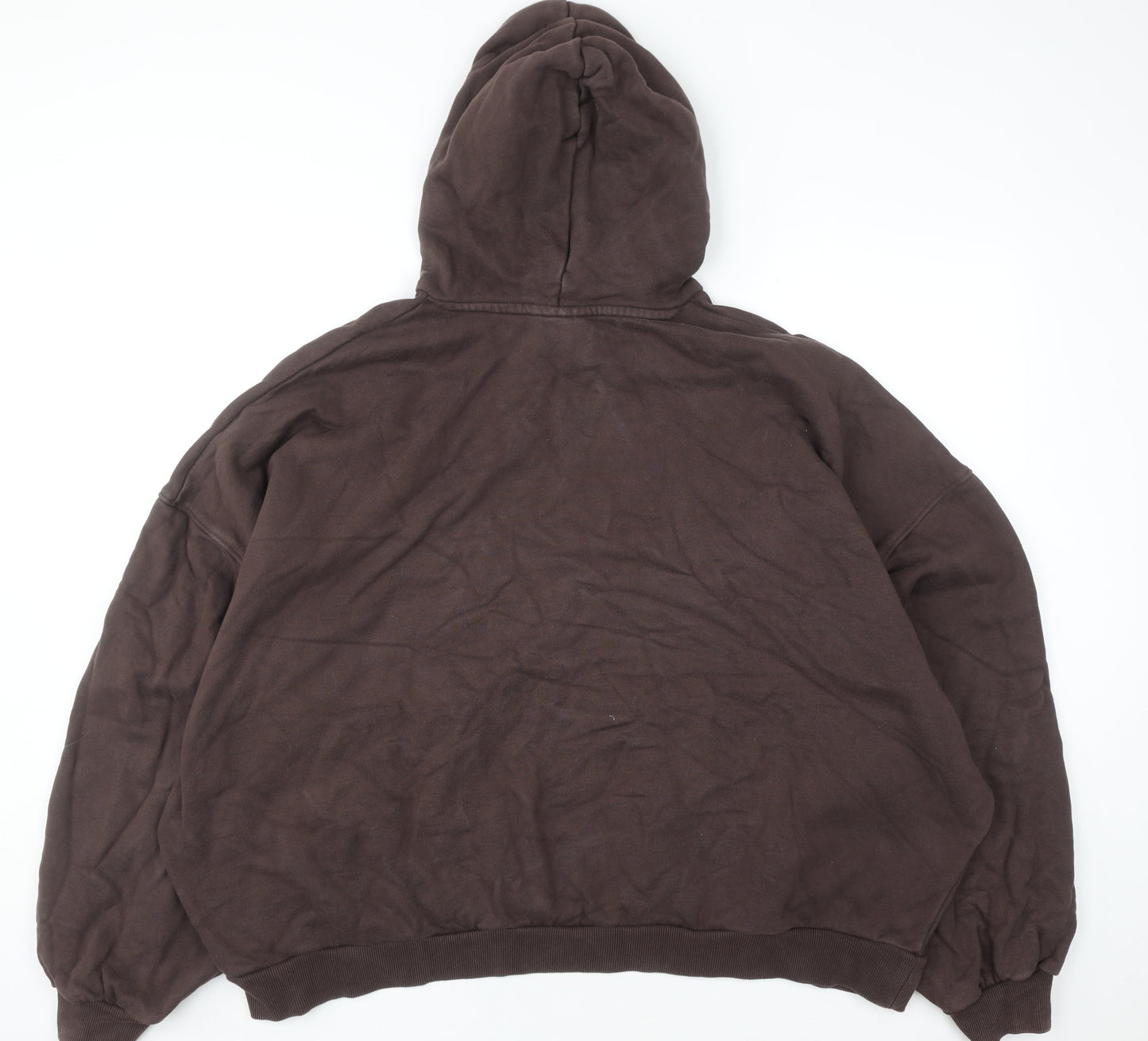 ASOS Design Women Brown 2XL Pullover Hoodie Cotton Blend