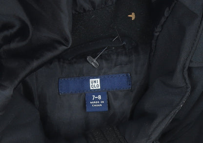 Additional view of Uniqlo boys’ black 7-8 years hooded puffer jacket winter coat