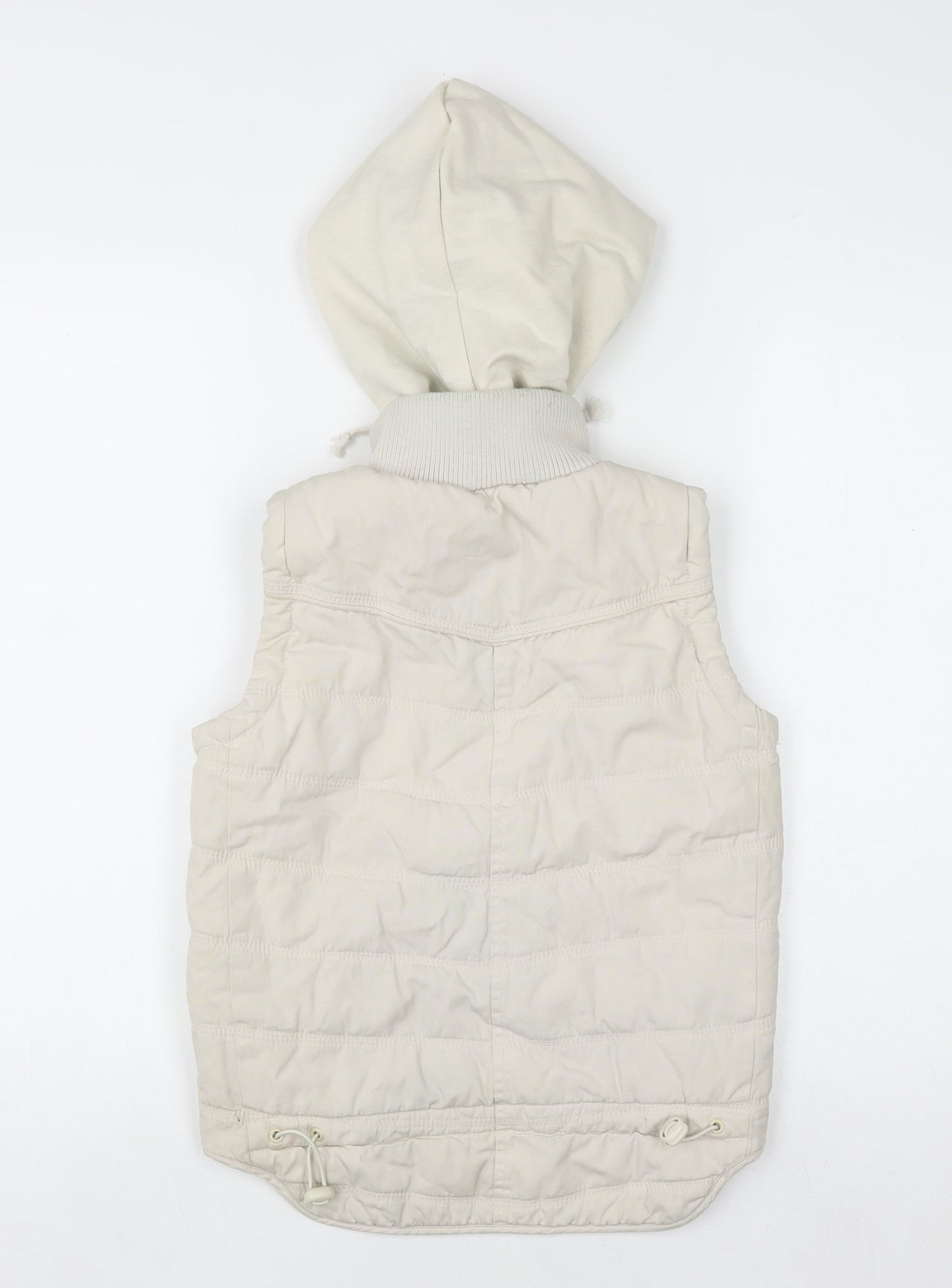 Soul Cal Women's Beige Hooded Padded Waistcoat XS