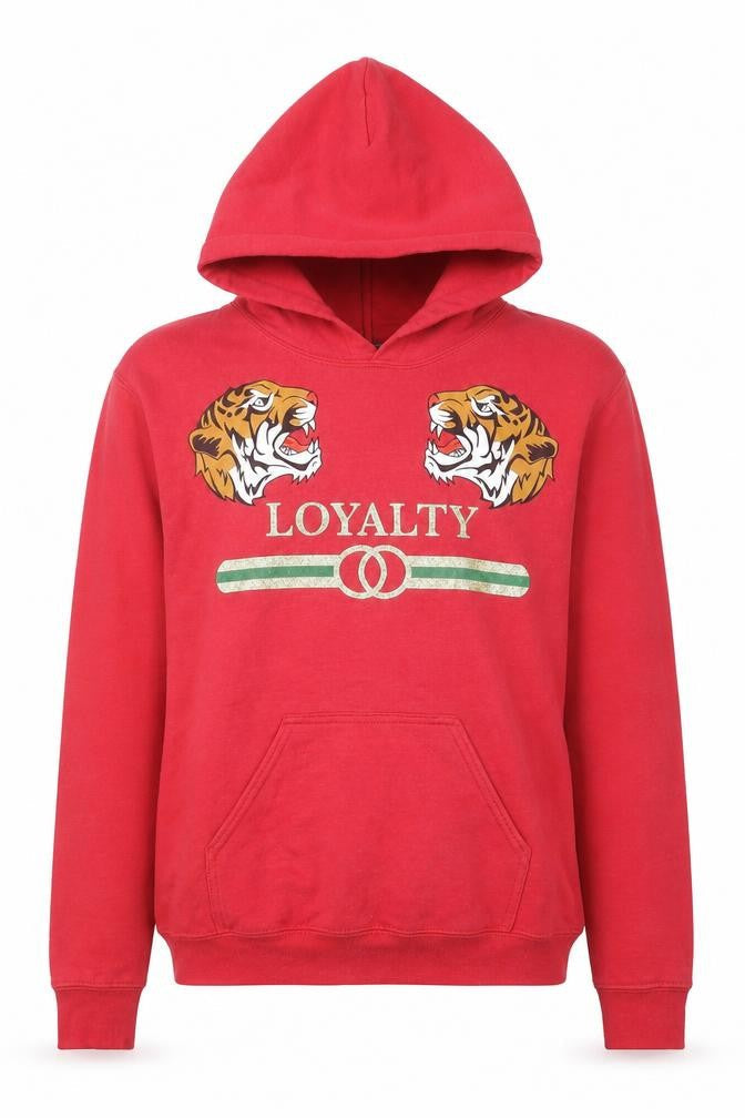 Gildan Women's Red Tiger Graphic Pullover Hoodie Size S