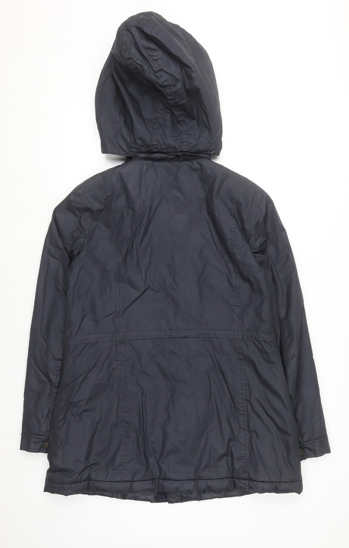 Maine New England Women's Blue Hooded Parka Jacket Size 12