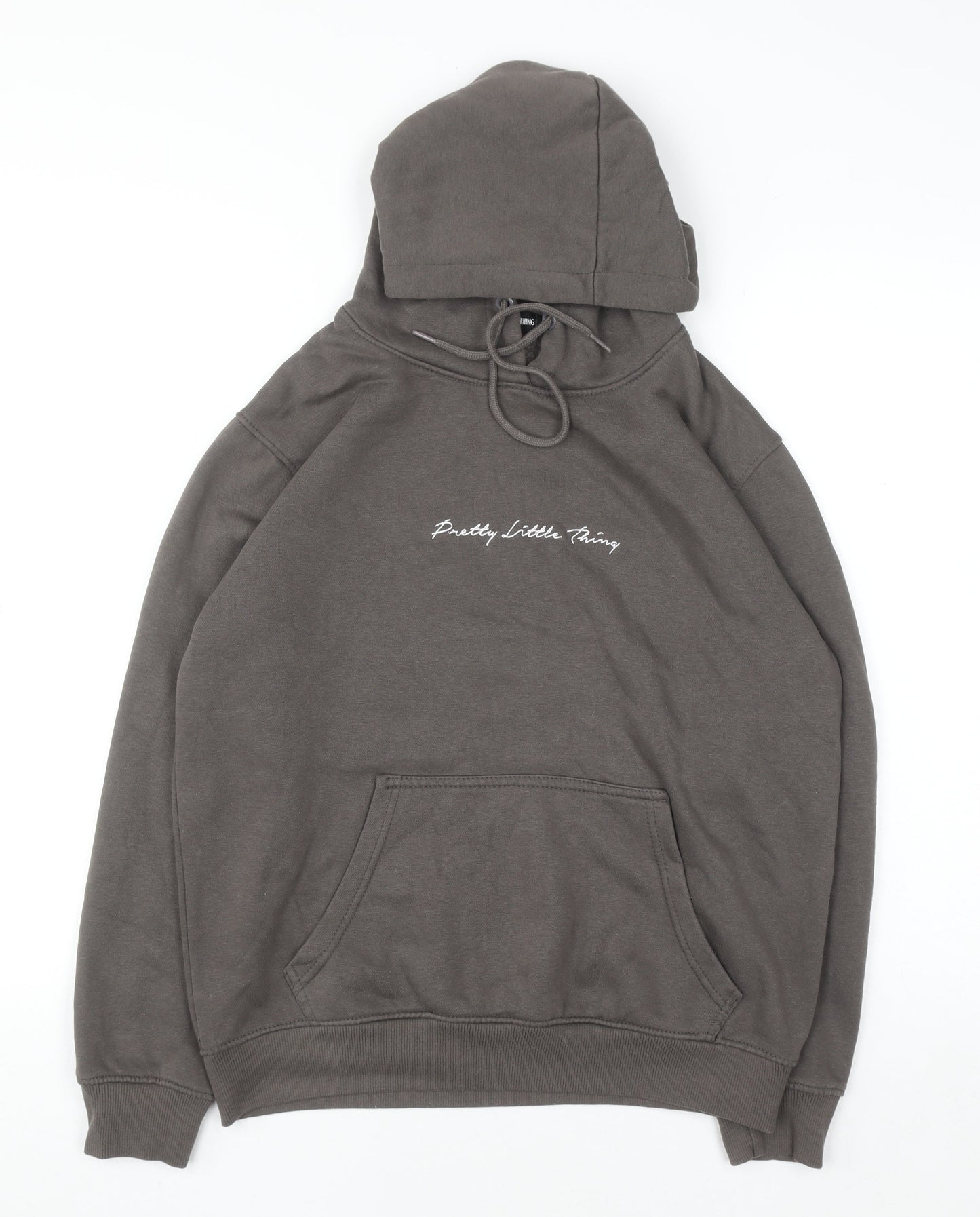 PrettyLittleThing Womens Brown Pullover Hoodie Size S Casual Cotton Blend