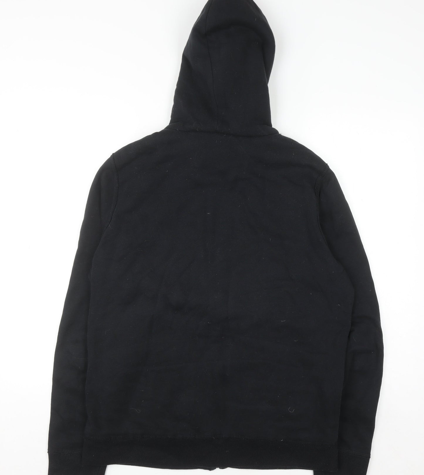 Hollister Women Black Medium Full Zip Hooded Sweatshirt Lined