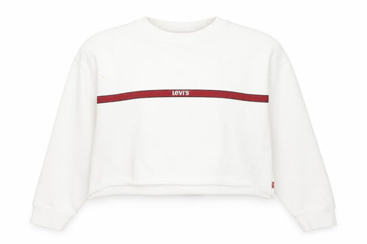 Levi's Women's White Crew Neck Pullover Sweatshirt Size S