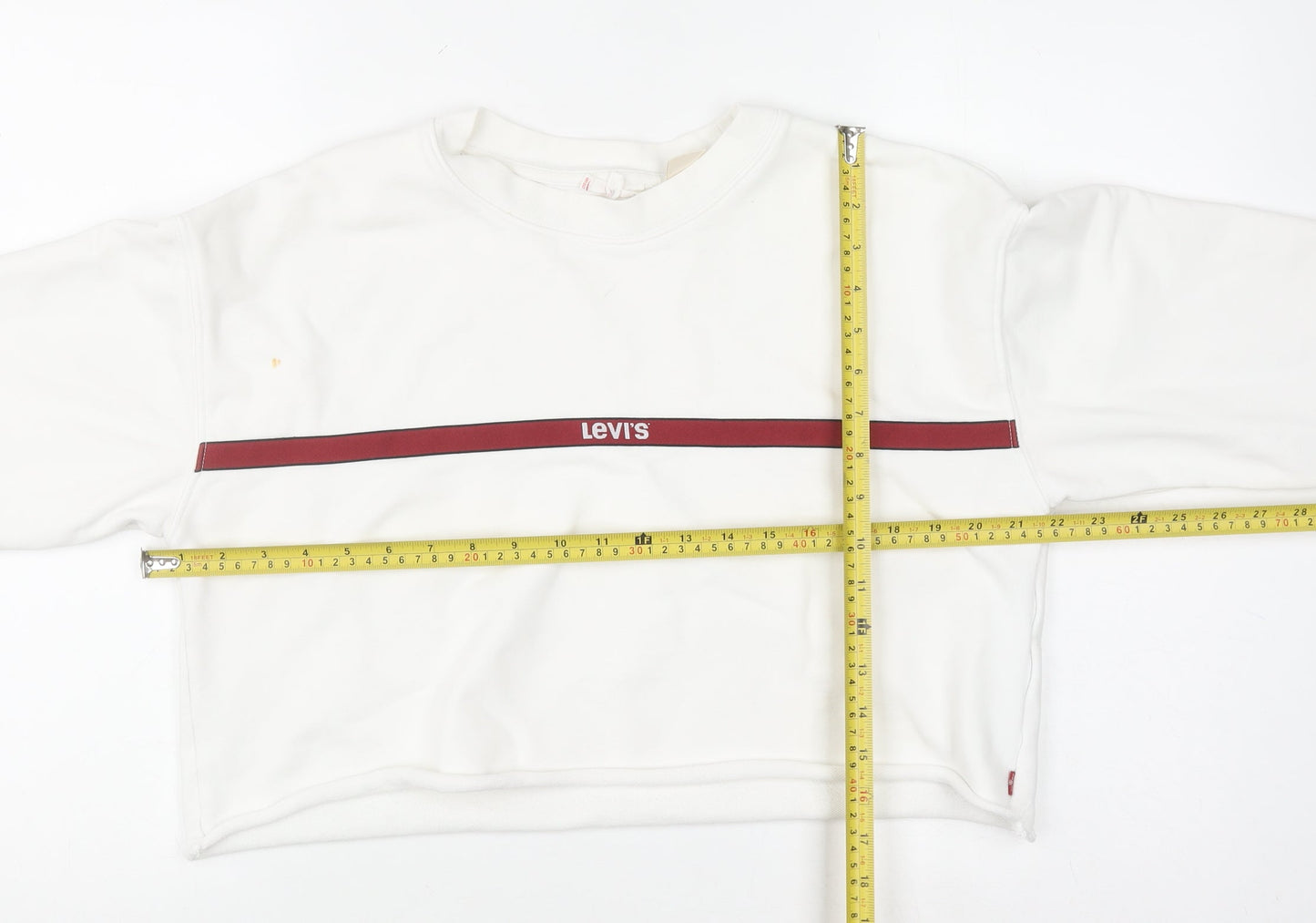 Levi's Women's White Crew Neck Pullover Sweatshirt Size S