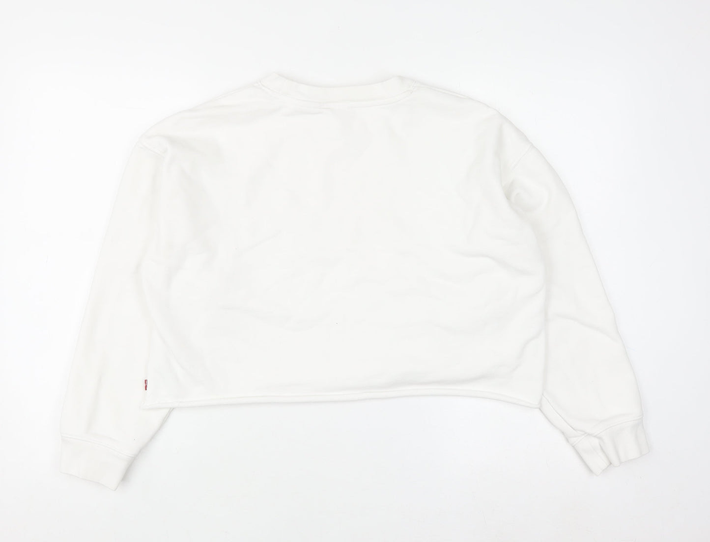 Levi's Women's White Crew Neck Pullover Sweatshirt Size S