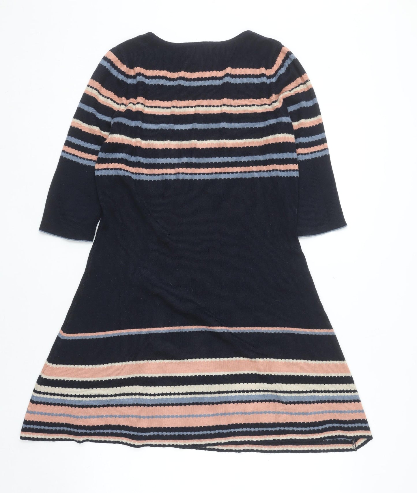 Monsoon Women's Multicoloured Stripe Knit A-Line Dress Size 10