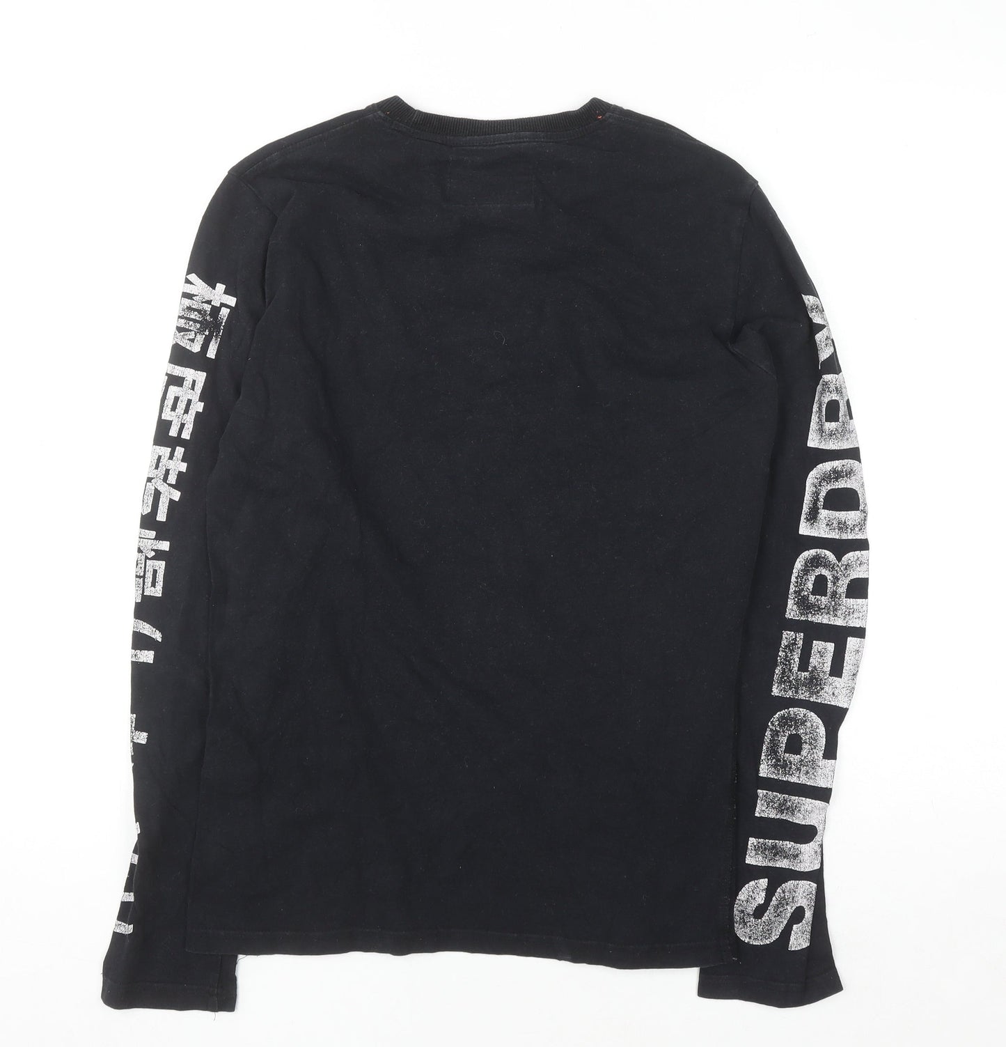Superdry Men’s Black Long Sleeve Graphic Surf T-Shirt Size S