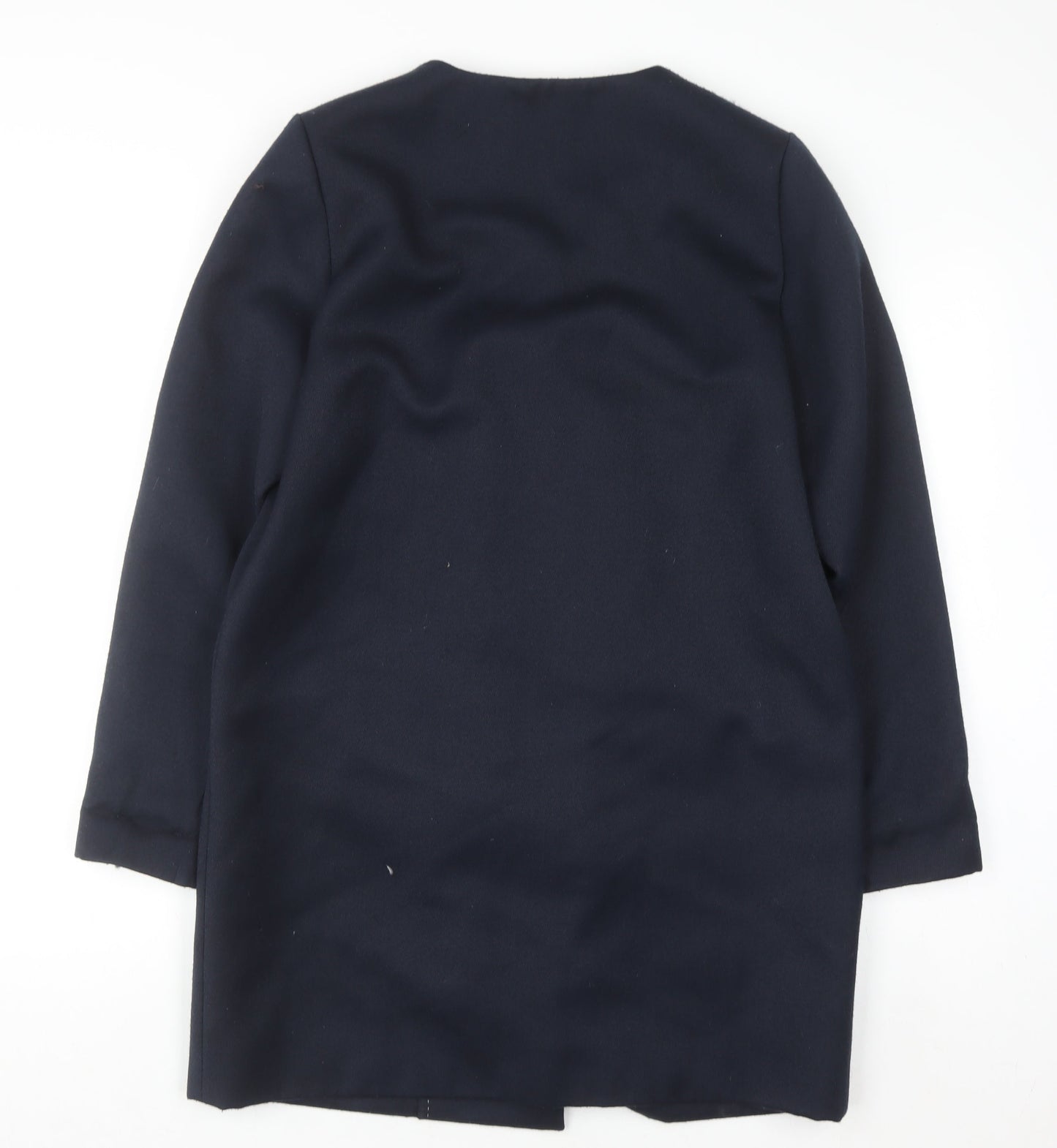 SELECTED FEMME Women’s Blue Wool Blend Mid-Length Overcoat Size 10