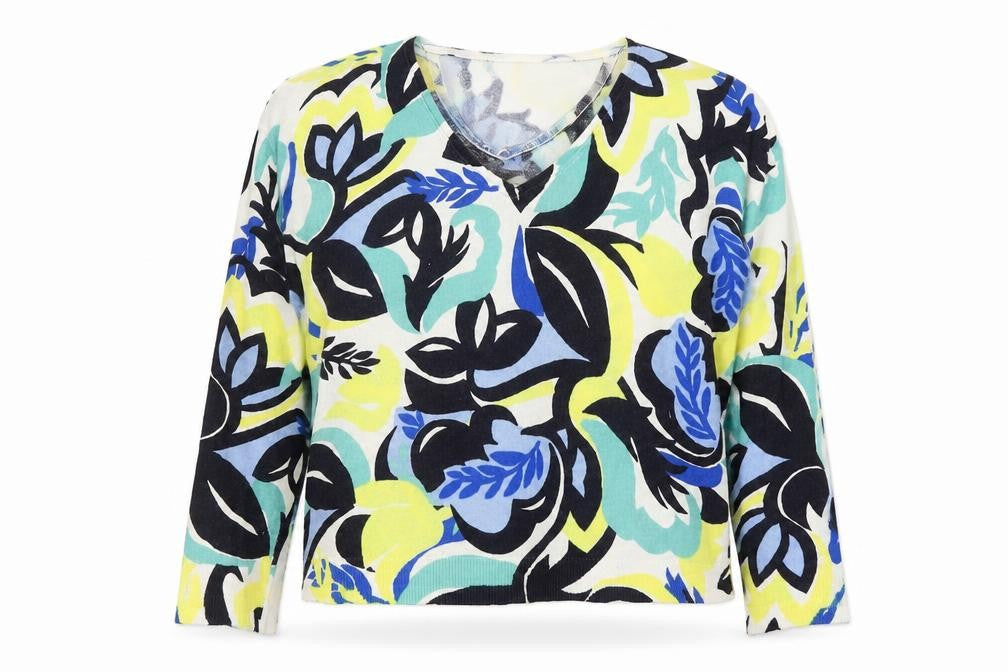 Marks & Spencer Womens Multicoloured Floral V-Neck Blouse Size 18
