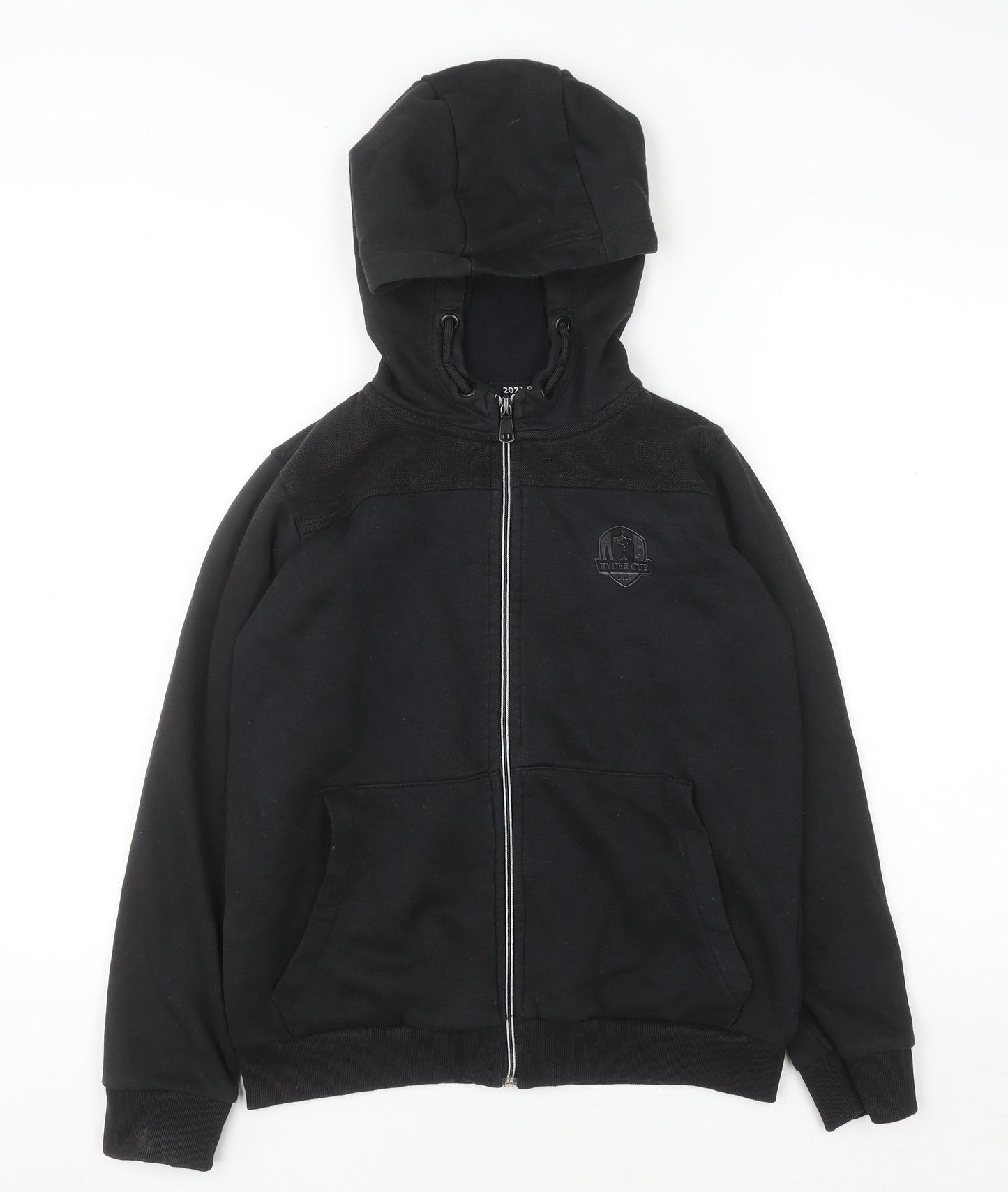 Ryder Cup Boys Black Full Zip Hoodie 11-12 Years Cotton Blend