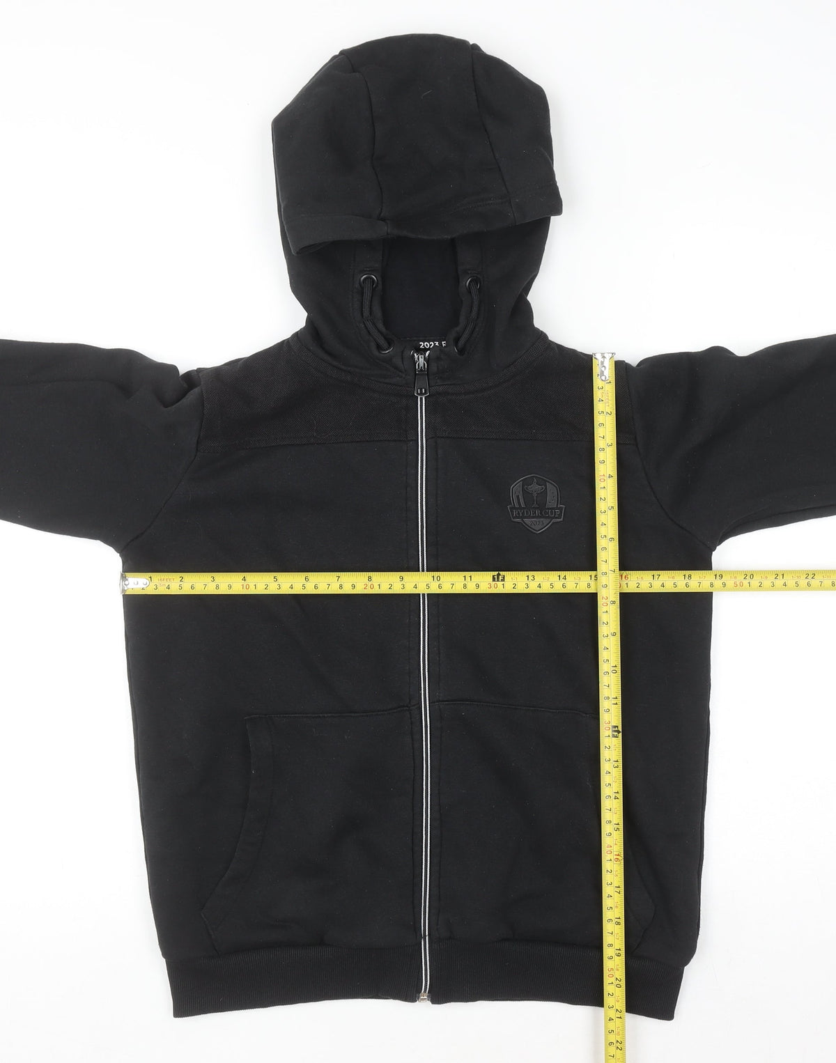 Ryder Cup Boys Black Full Zip Hoodie 11-12 Years Cotton Blend
