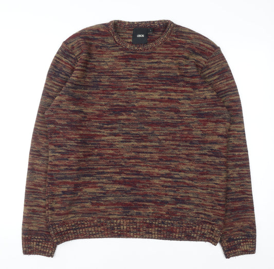 ASOS Men’s Multicoloured Acrylic Knit Crew Neck Jumper L