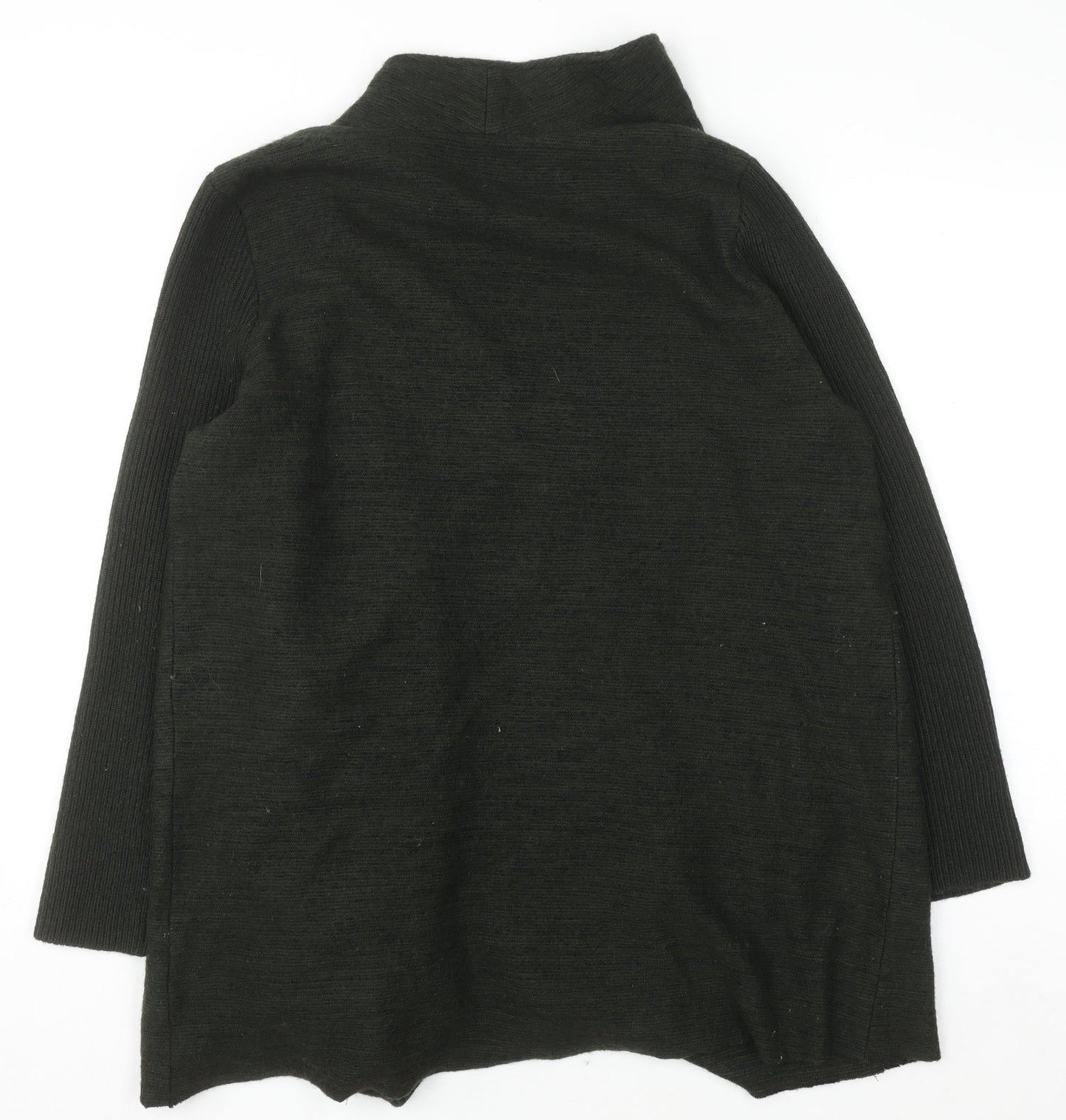 Phase Eight Women Black Wool Blend Zip Up Long Sleeve Jumper UK 14