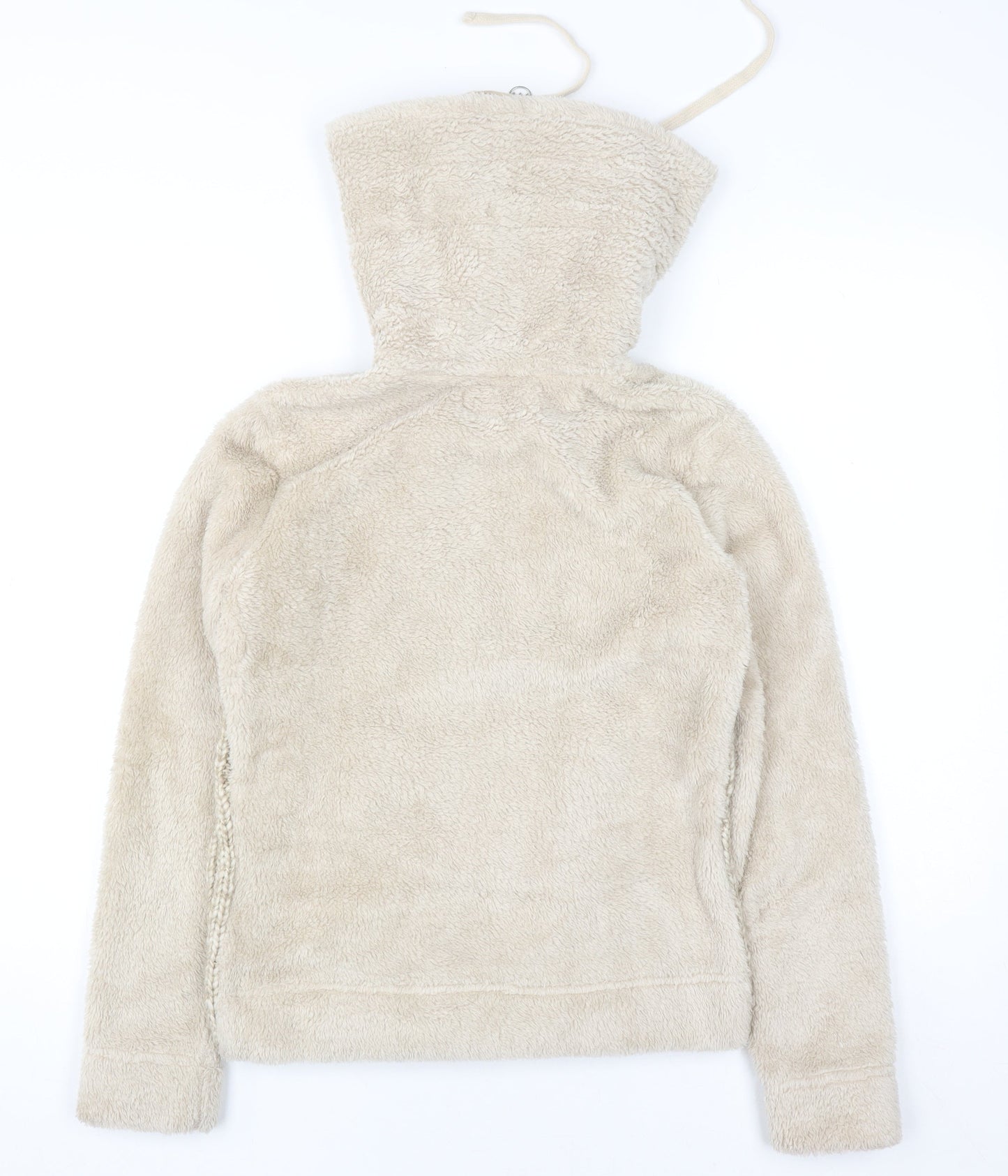Marks and Spencer Per Una Beige Hooded Fleece Knit Jacket Women’s M