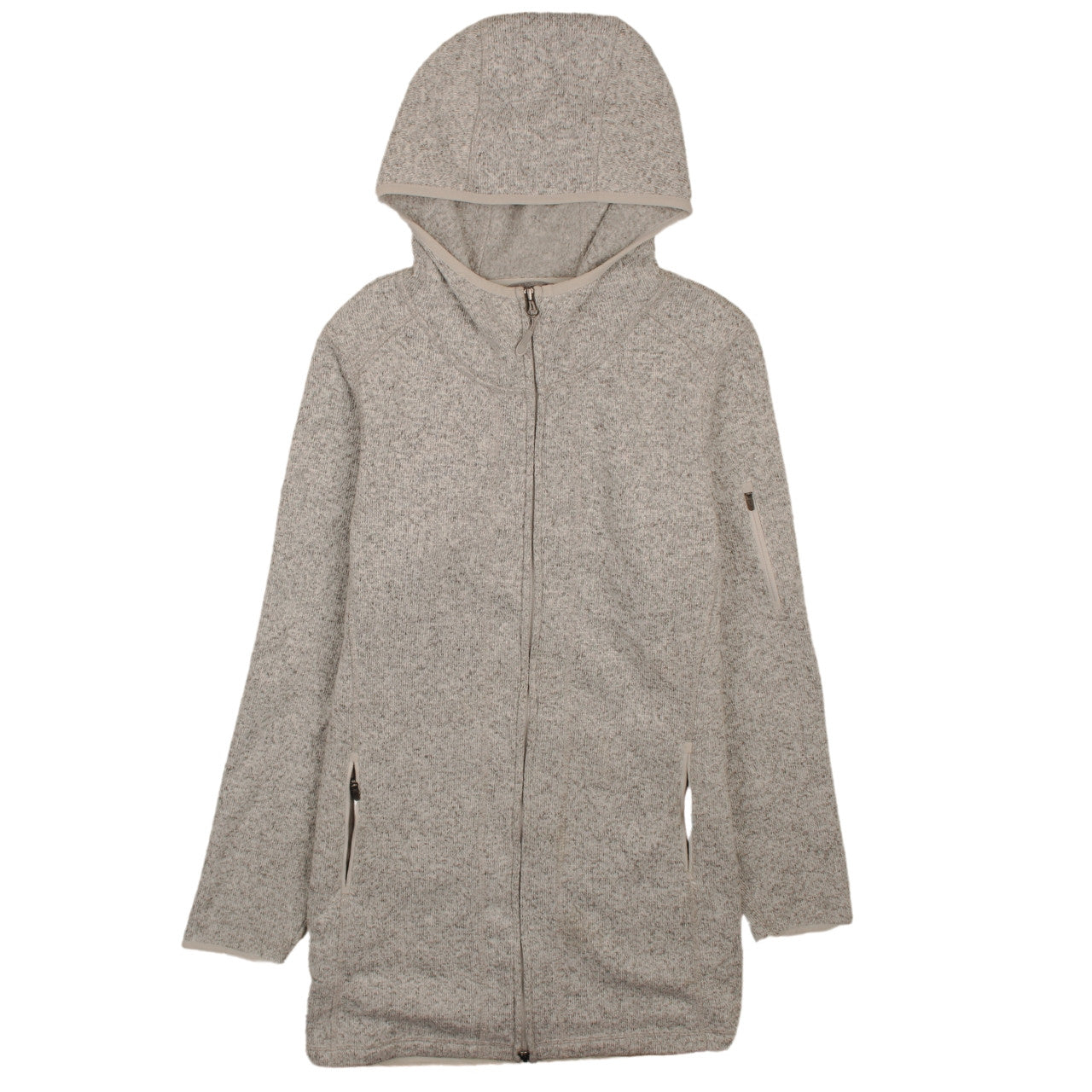 L.L. Bean Unisex Grey Full Zip Hoodie M Regular Polyester