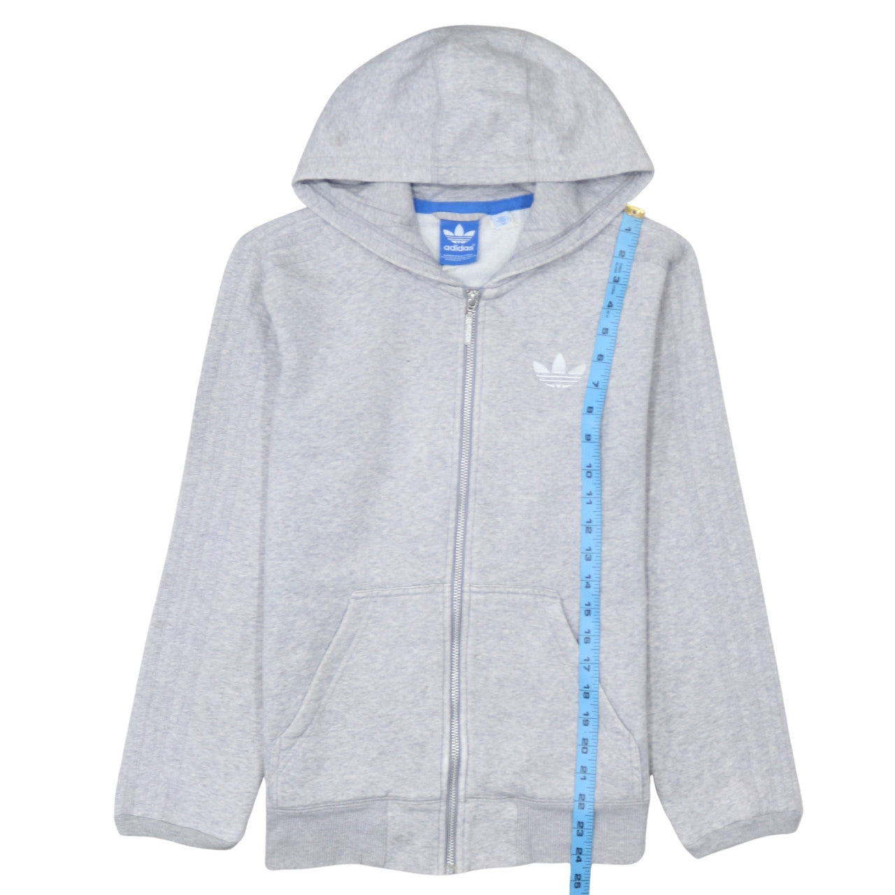 Adidas Mens Grey XS Full Zip Hoodie Sweatshirt