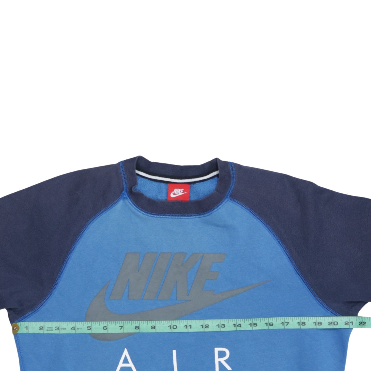 Nike Men's Blue Air Logo Crew Neck Pullover Sweatshirt Size S