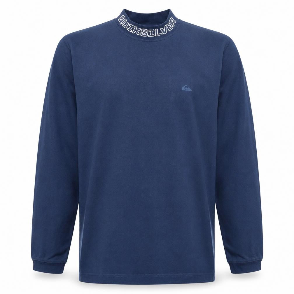 Quiksilver Mens Blue Long Sleeve Mock Neck Sweatshirt M
