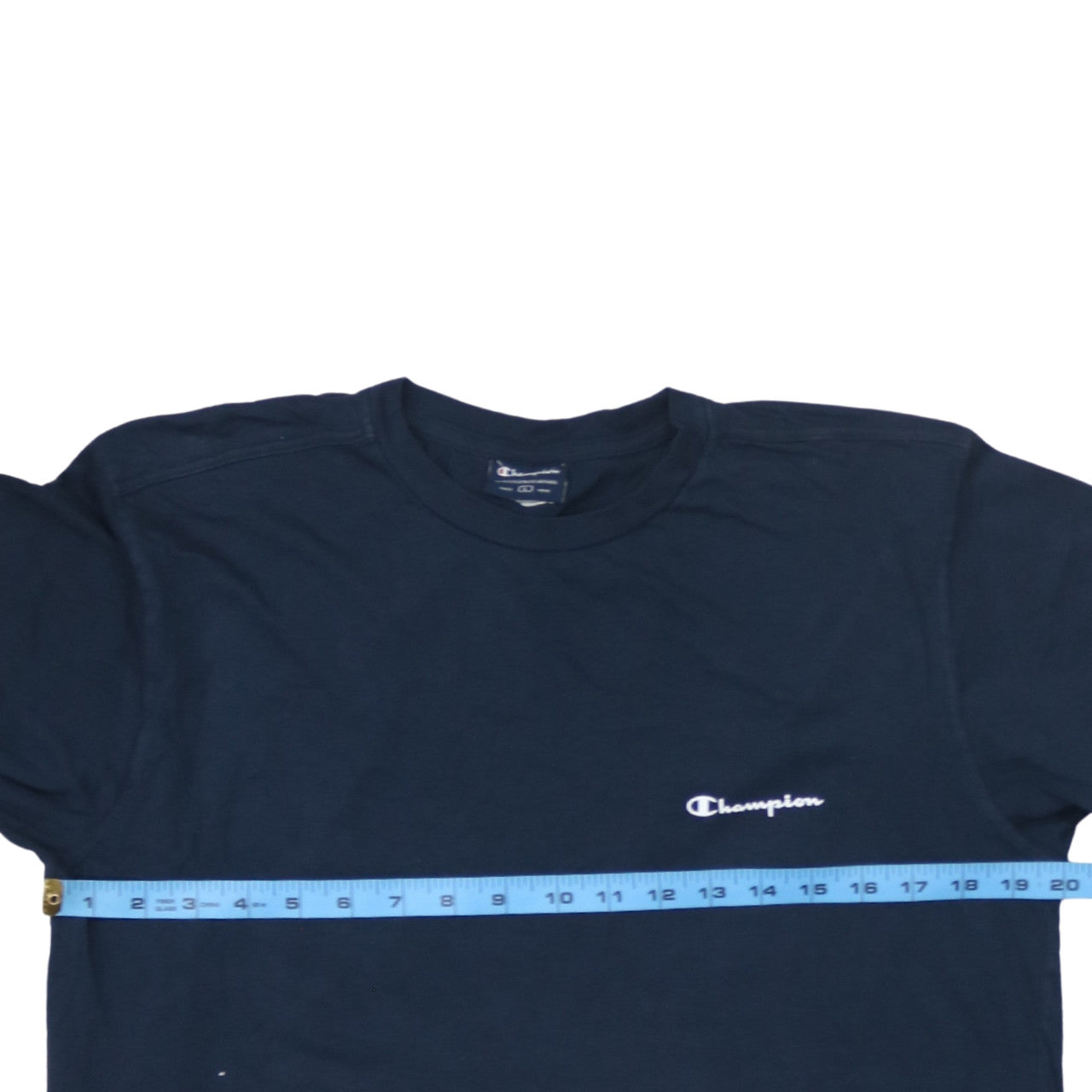 Champion Men's Navy Blue Long Sleeve Crew Neck T-Shirt Size L
