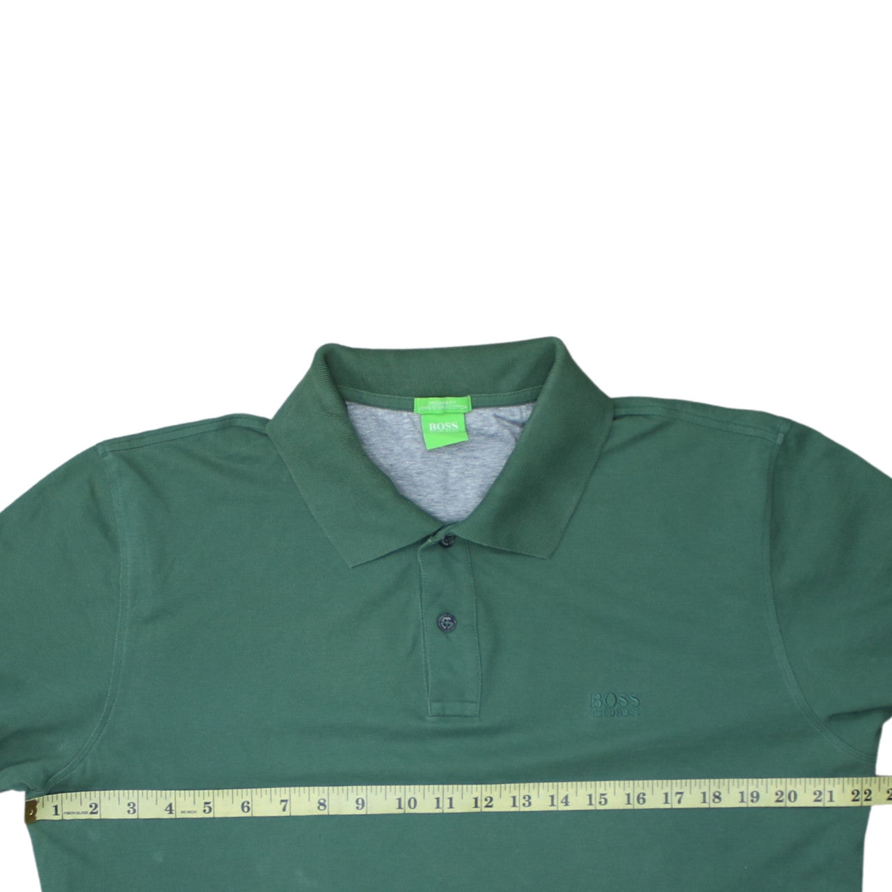 Hugo Boss Mens Green 2XL Cotton Modern Fit Polo Shirt