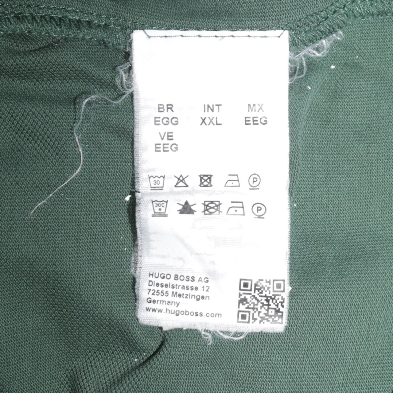 Hugo Boss Mens Green 2XL Cotton Modern Fit Polo Shirt