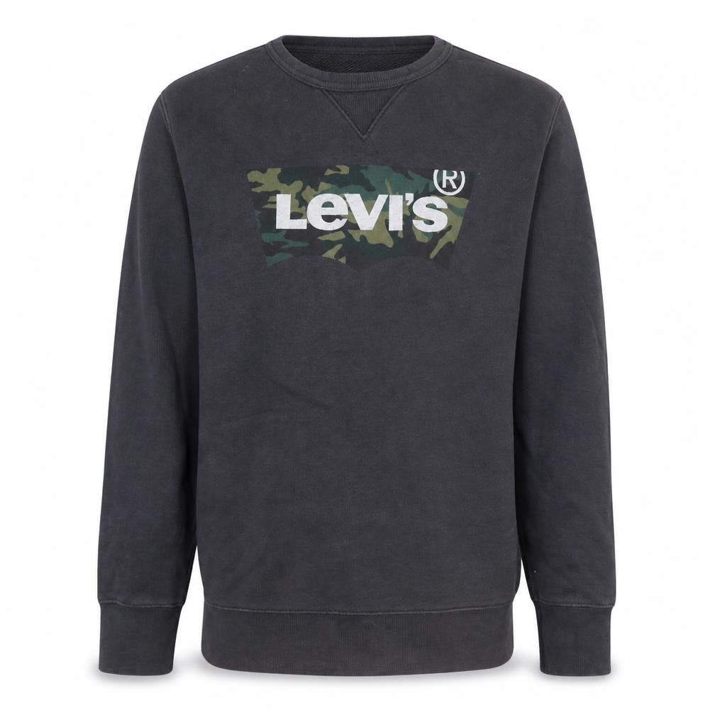 Levi's Men's Black Camouflage Logo Crew Neck Sweatshirt Size S