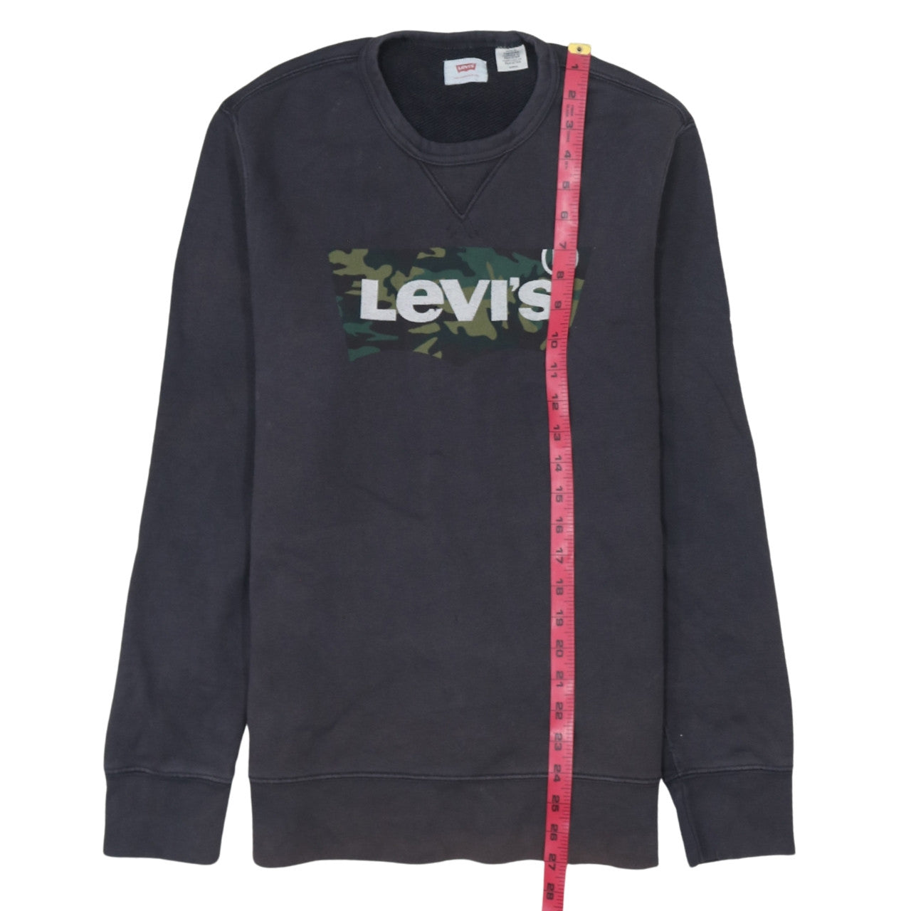 Levi's Men's Black Camouflage Logo Crew Neck Sweatshirt Size S