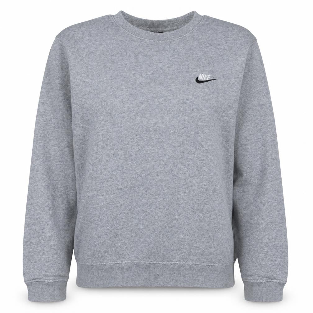 Nike Womens Grey Small Pullover Sweatshirt Classic Crew Neck