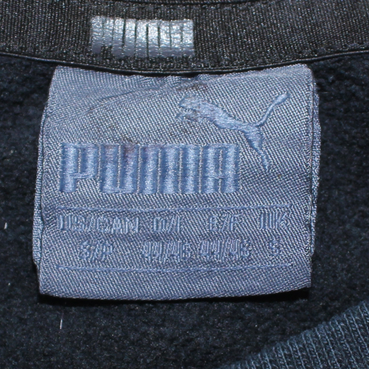 Puma Womens Black Crew Neck Logo Pullover Sweatshirt Size S