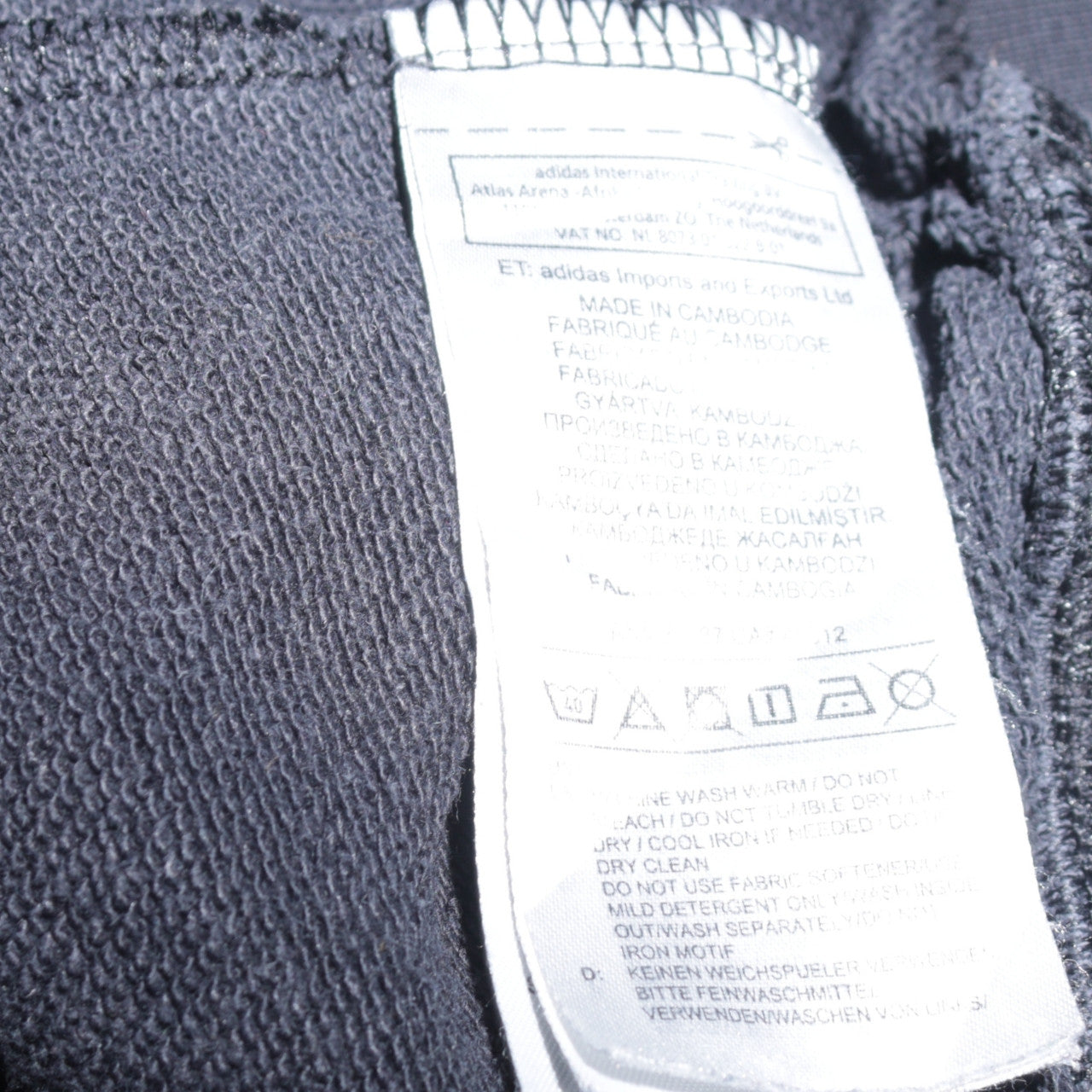 Adidas Women Black Crew Neck Pullover Sweatshirt Size 12 Logo Design