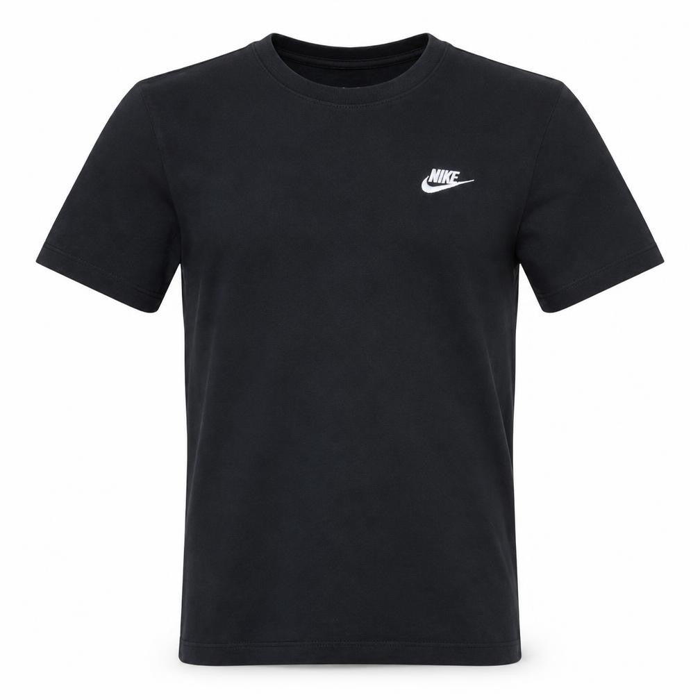 Nike Men's Black Small Sports Logo Cotton T-Shirt