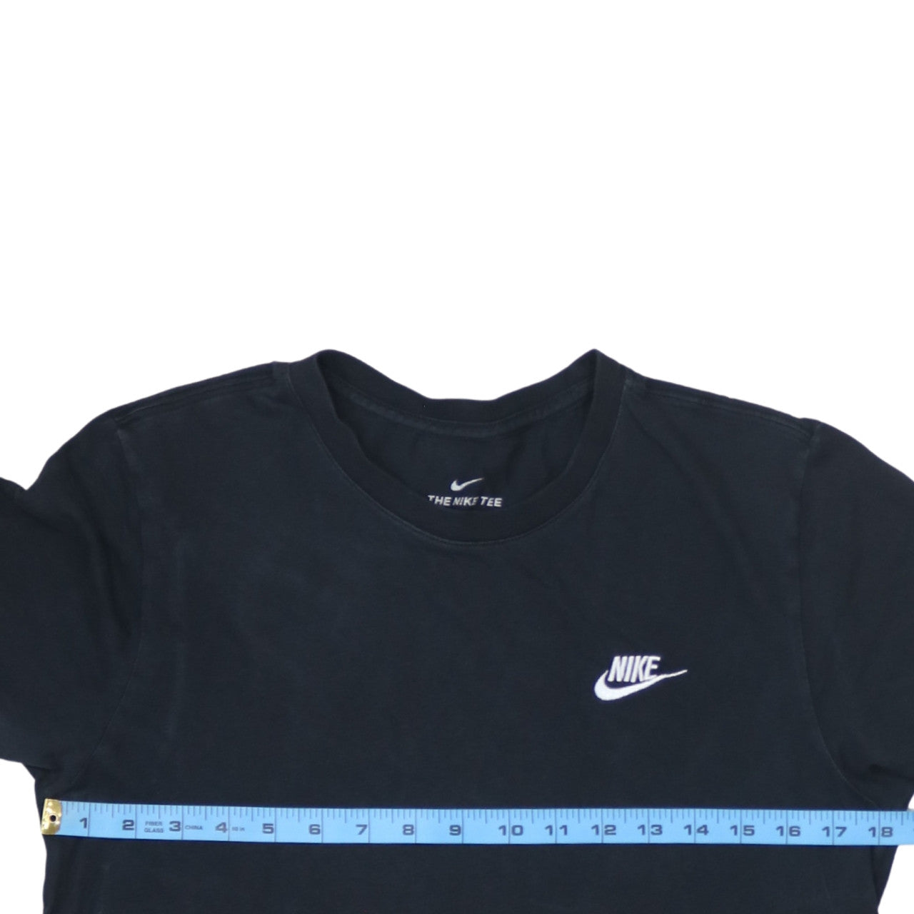 Nike Men's Black Small Sports Logo Cotton T-Shirt