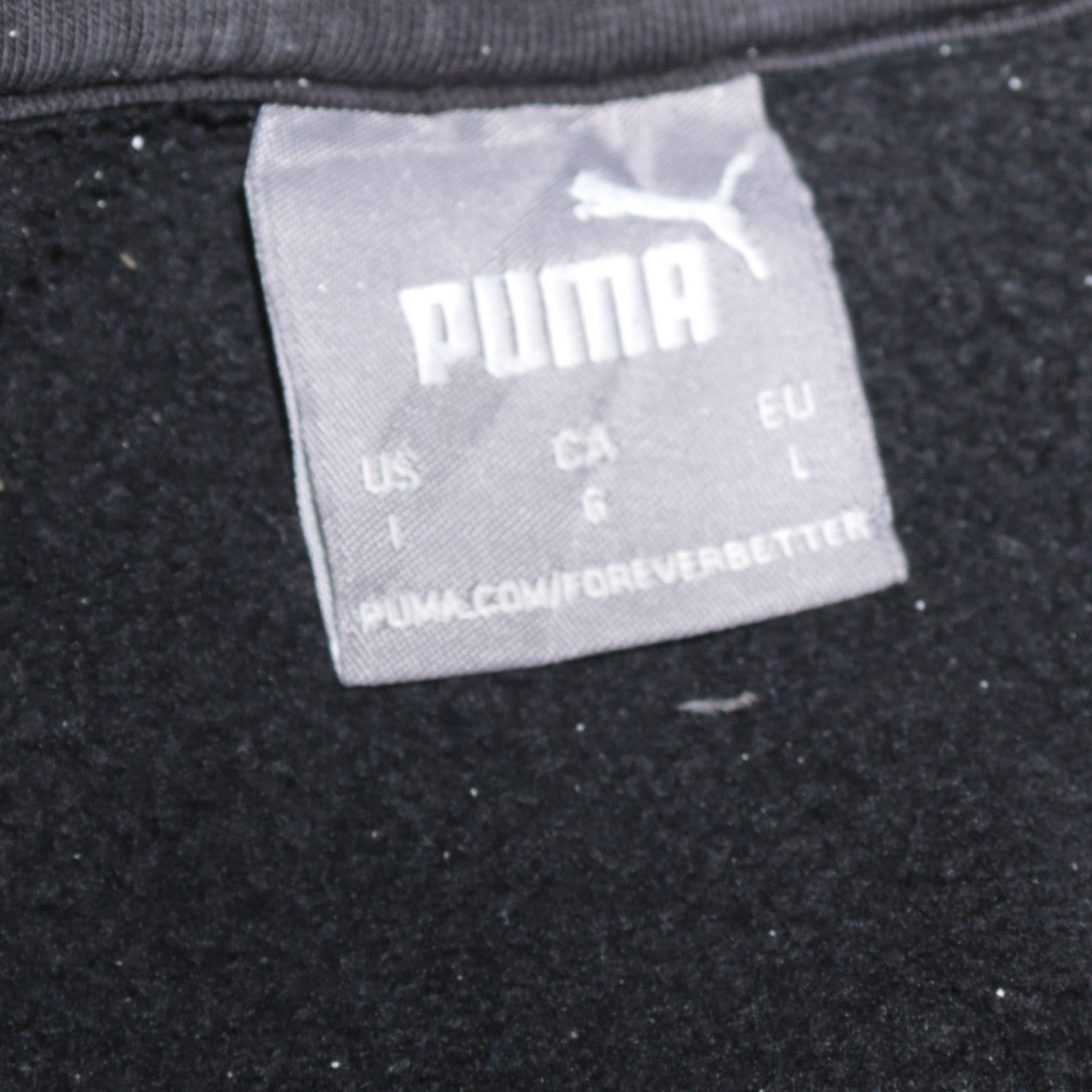 Puma Men's Black White Green Colour Block Pullover Hoodie L